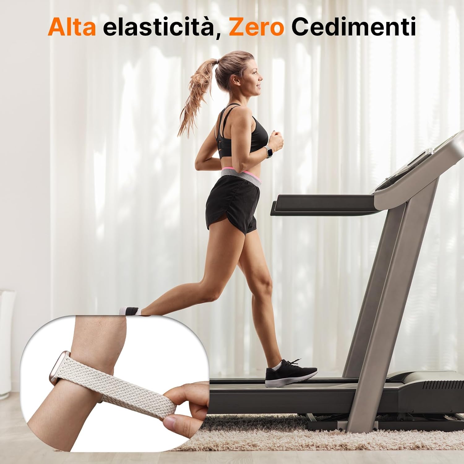 Thumbnail 4 de Fullmosa cinturino elastico intrecciato per Apple Watch con chiusura magnetica (Nylon Solo Loop) 44/45/46/42/49 mm