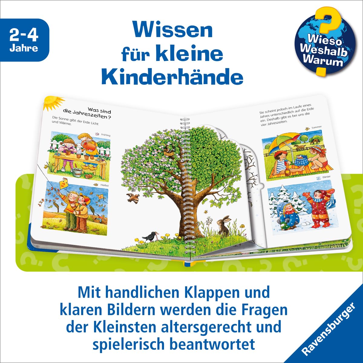 Detalle de Ravensburger Wieso? Weshalb? Warum? junior, Band 10: Die Jahreszeiten – barnbok för 2–4 år
