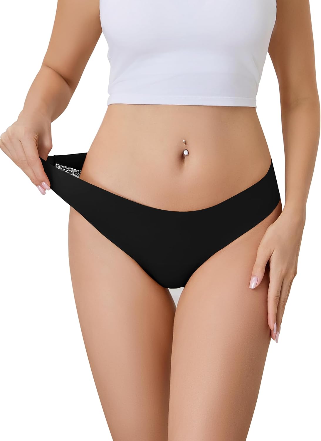 Thumbnail 1 de VOENXE majtki damskie bikini, koronkowe, miękkie i elastyczne, 5-pak