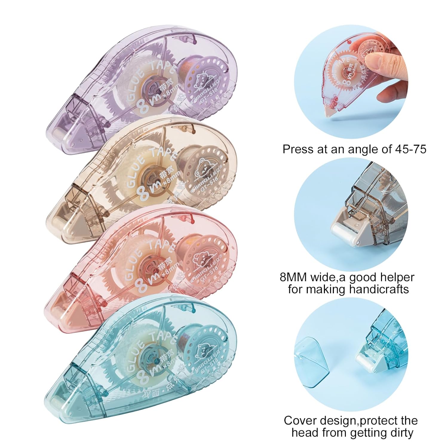 Thumbnail 2 de Kunoli Glue Roller 0.31in x 26.25ft adhesive tape dispenser 🎨