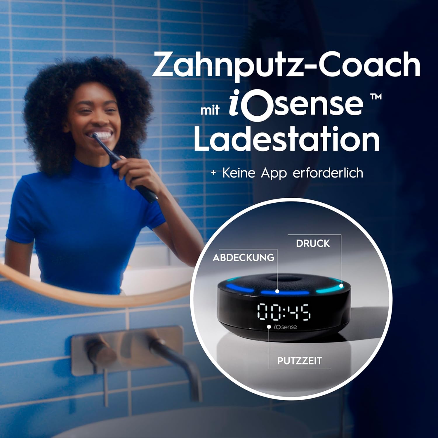 Detalle de Oral‑B iO Series 10 elektrische Zahnbürste, 3 Aufsteckbürsten