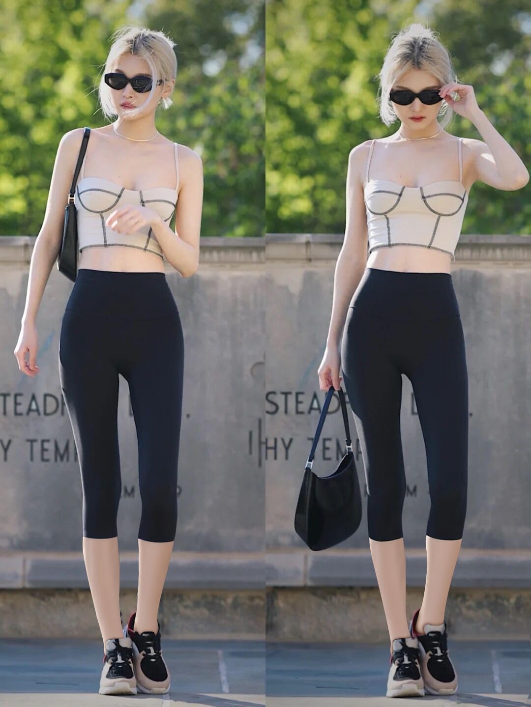 Thumbnail 1 de Blisset Women's High Waisted Capri Buttery Soft Tummy Control No See Through Workout Capris