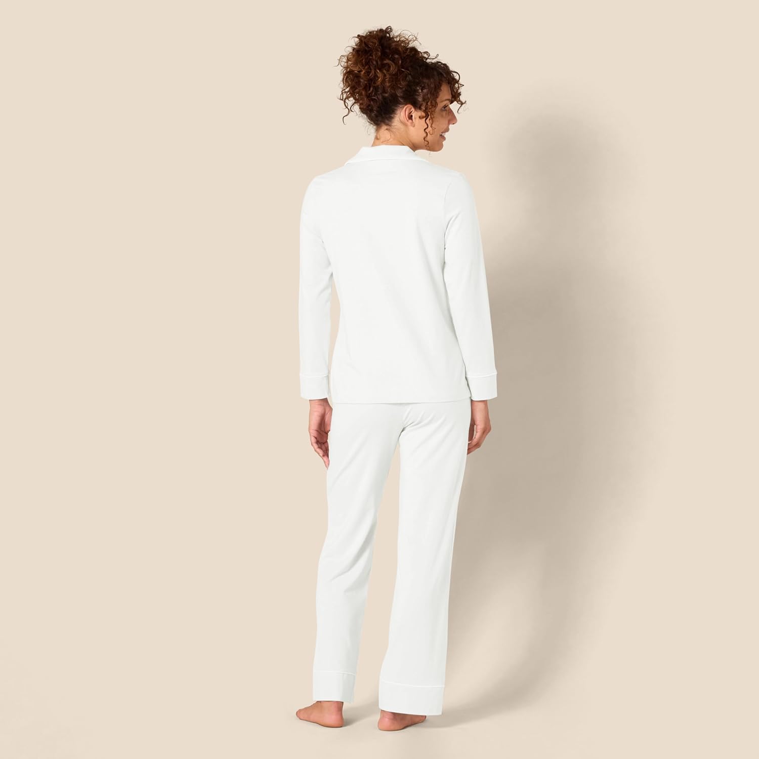 Thumbnail 2 de Amazon Essentials Donna Camicia a Maniche Lunghe in Modal di Cotone e Pigiama a Tutta Lunghezza