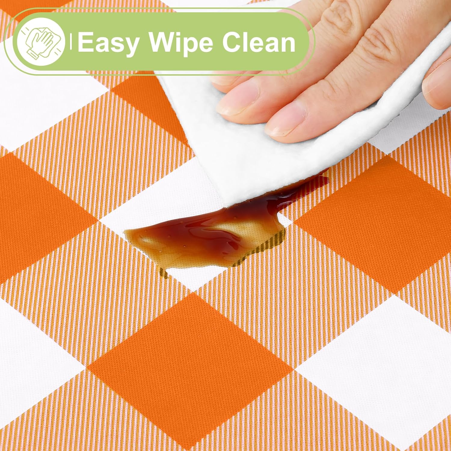 Detalle de Smiry Vinyl Tablecloth, 60 x 84 in.