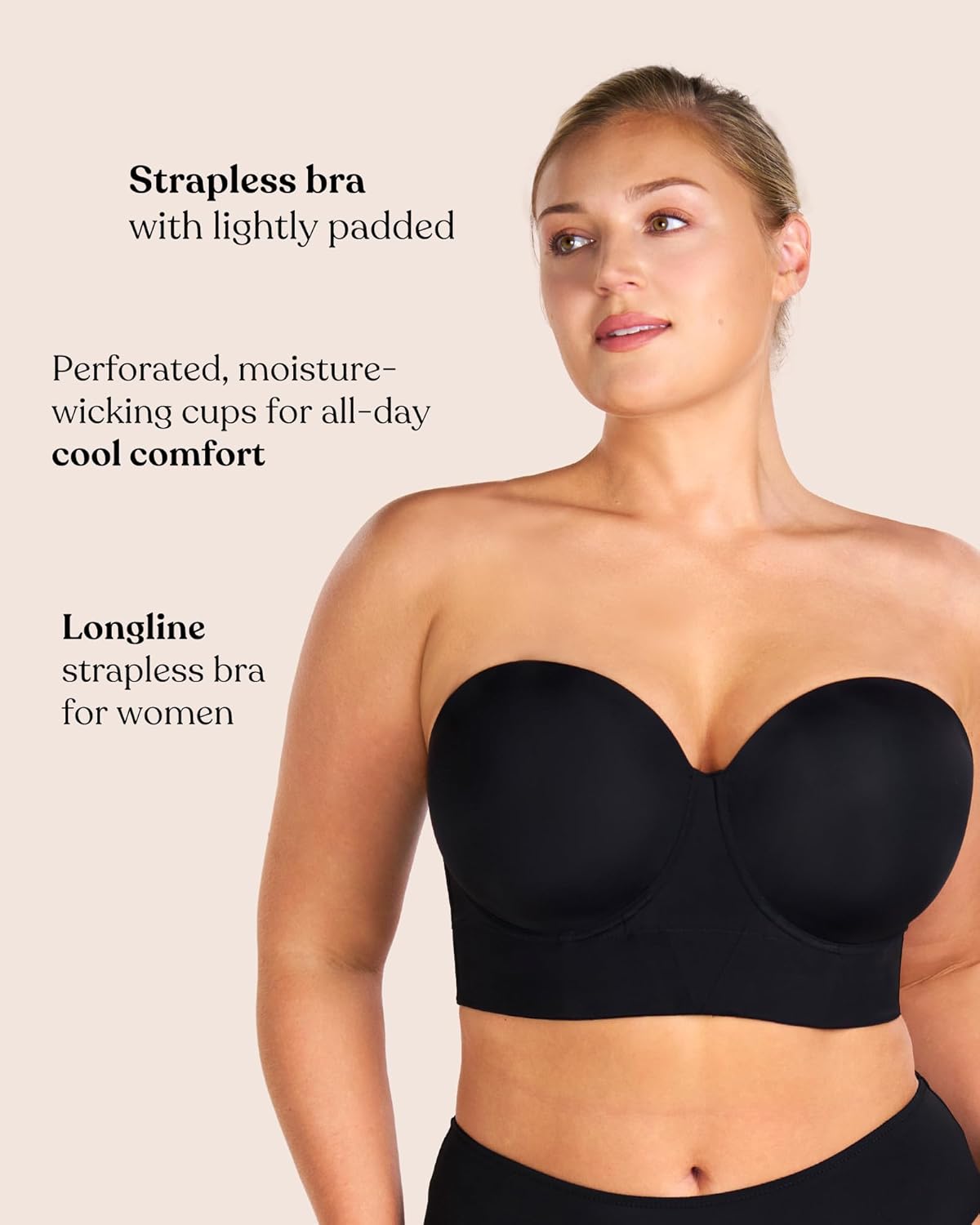 Thumbnail 3 de HSIA Longline Strapless Bra for Large Bust and Plus Size Support