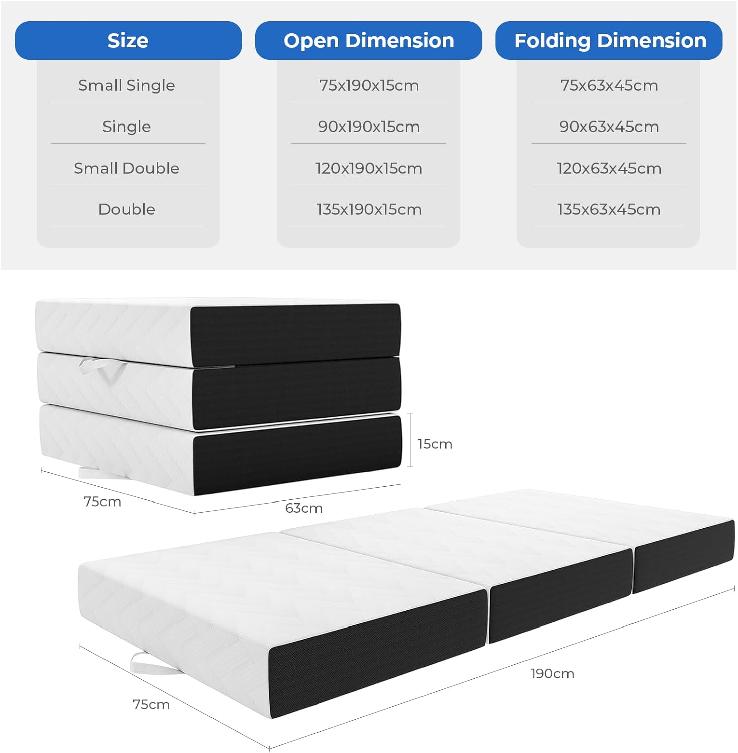 Thumbnail 2 de Vesgantti Folding Mattress 15 cm single