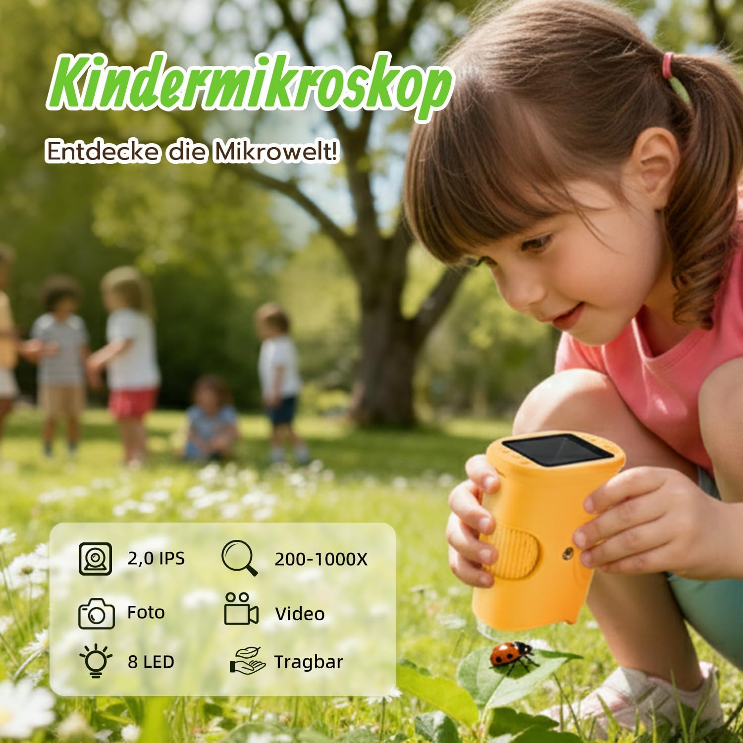 Detalle de Tolesum 1000X Kinder Mikroskop mit 2,4 Zoll