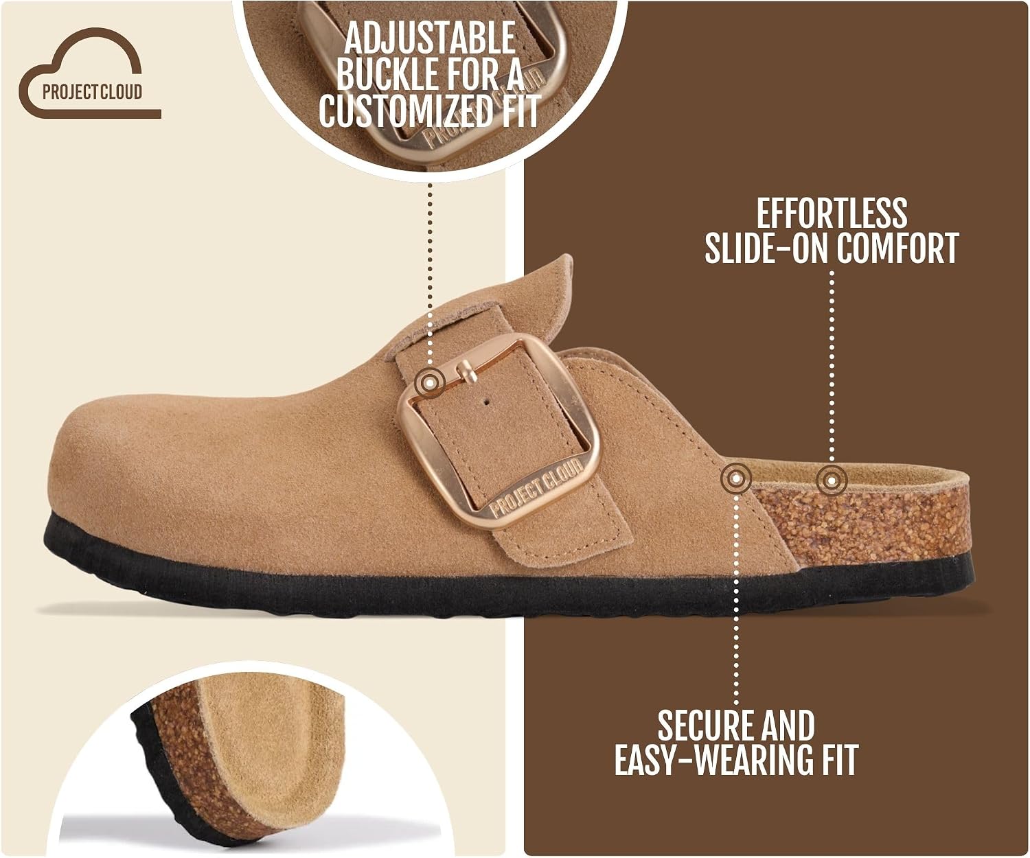 Detalle de Project Cloud Women's Leather Clogs