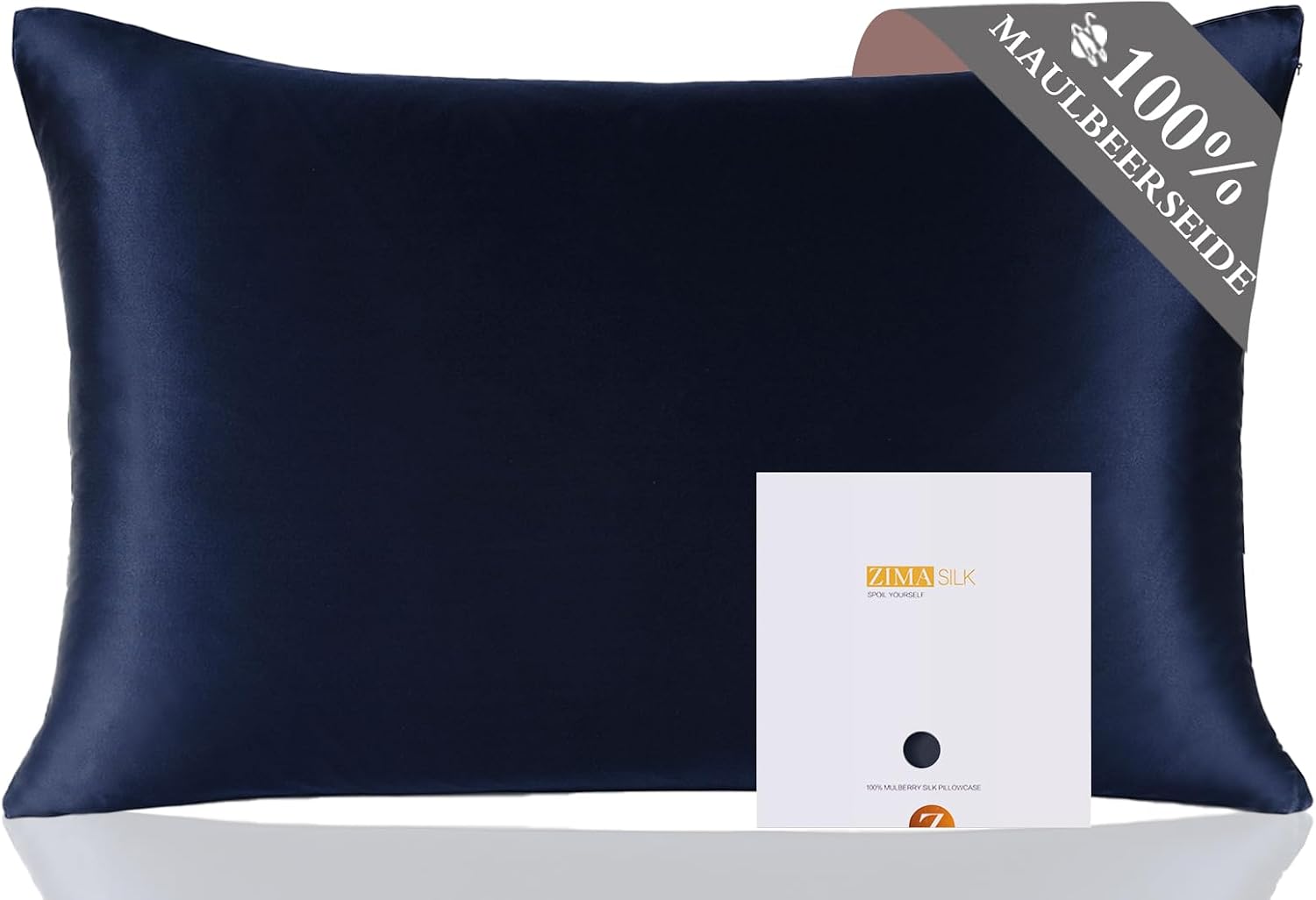 Detalle de ZIMASILK Funda de Almohada Seda 19 mommes 40 x 60 cm
