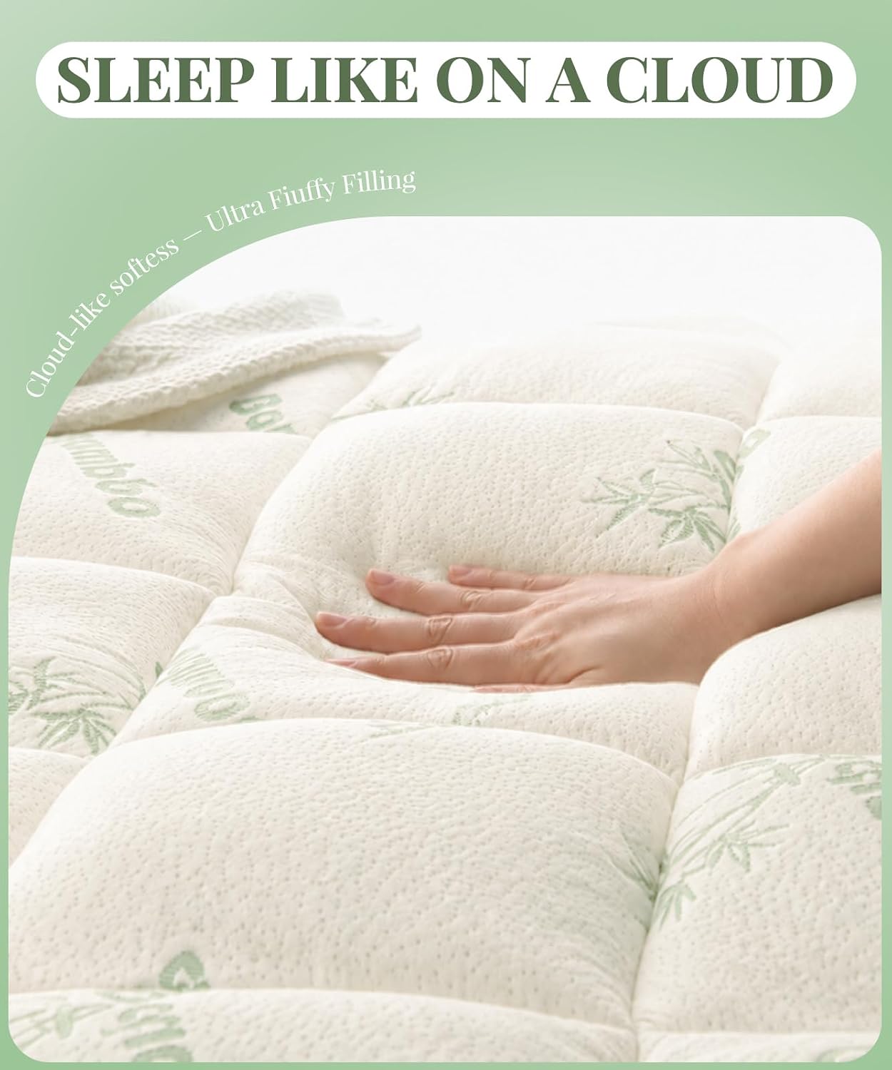 Detalle 2 de Twin Mattress Topper, 7D Fiber Fill