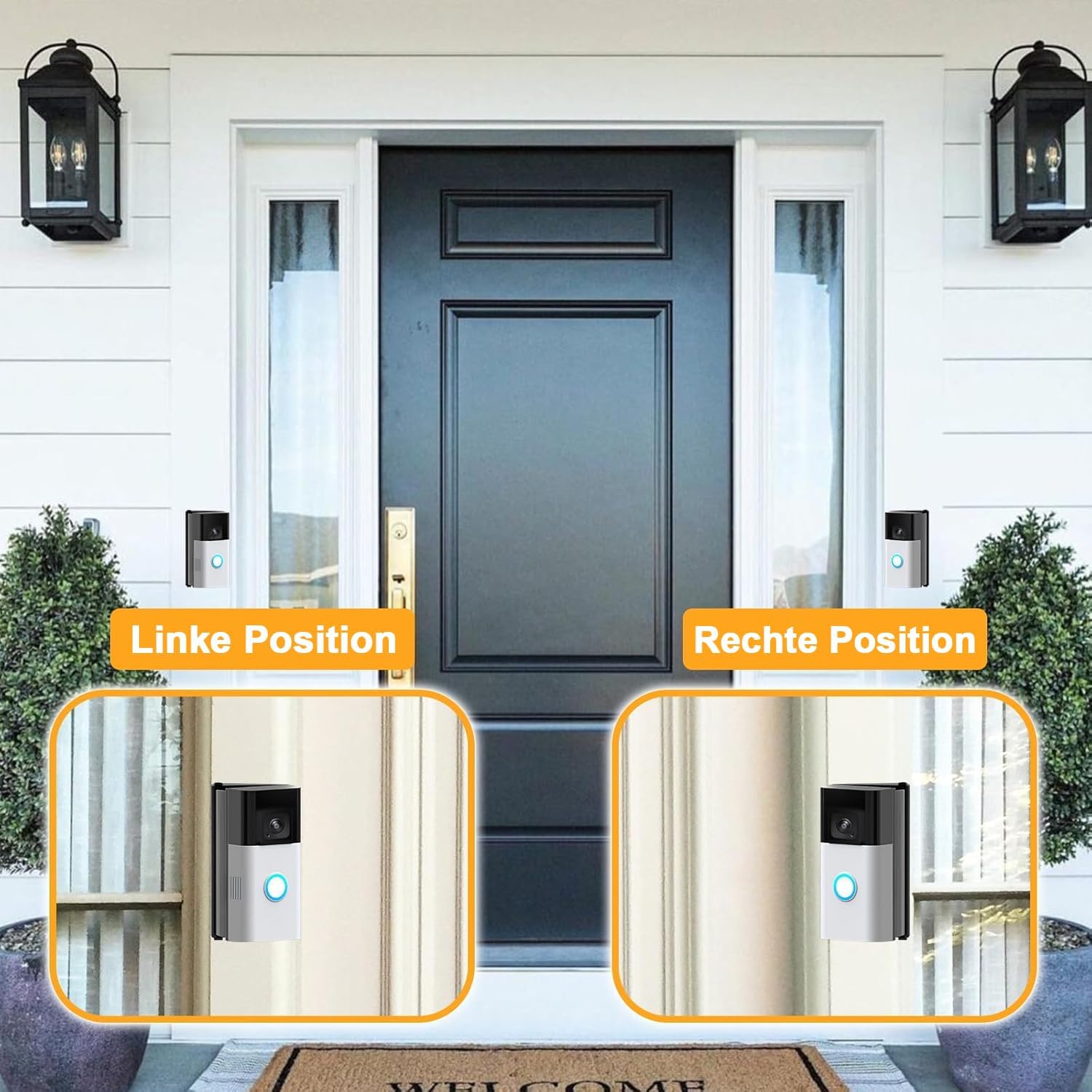 Thumbnail 4 de Video Türklingel Verstellbare Halterung (Winkel 30–55 Grad) kompatibel mit Video Doorbell Wired/1/2/2. Gen/3/3 Plus/4 & Akku-Videotürklingel (2024)/Plus/Pro
