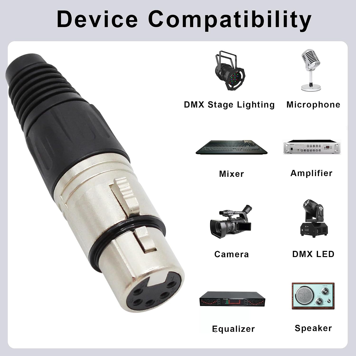 Detalle de Xilaghy 5-pin XLR cable connector