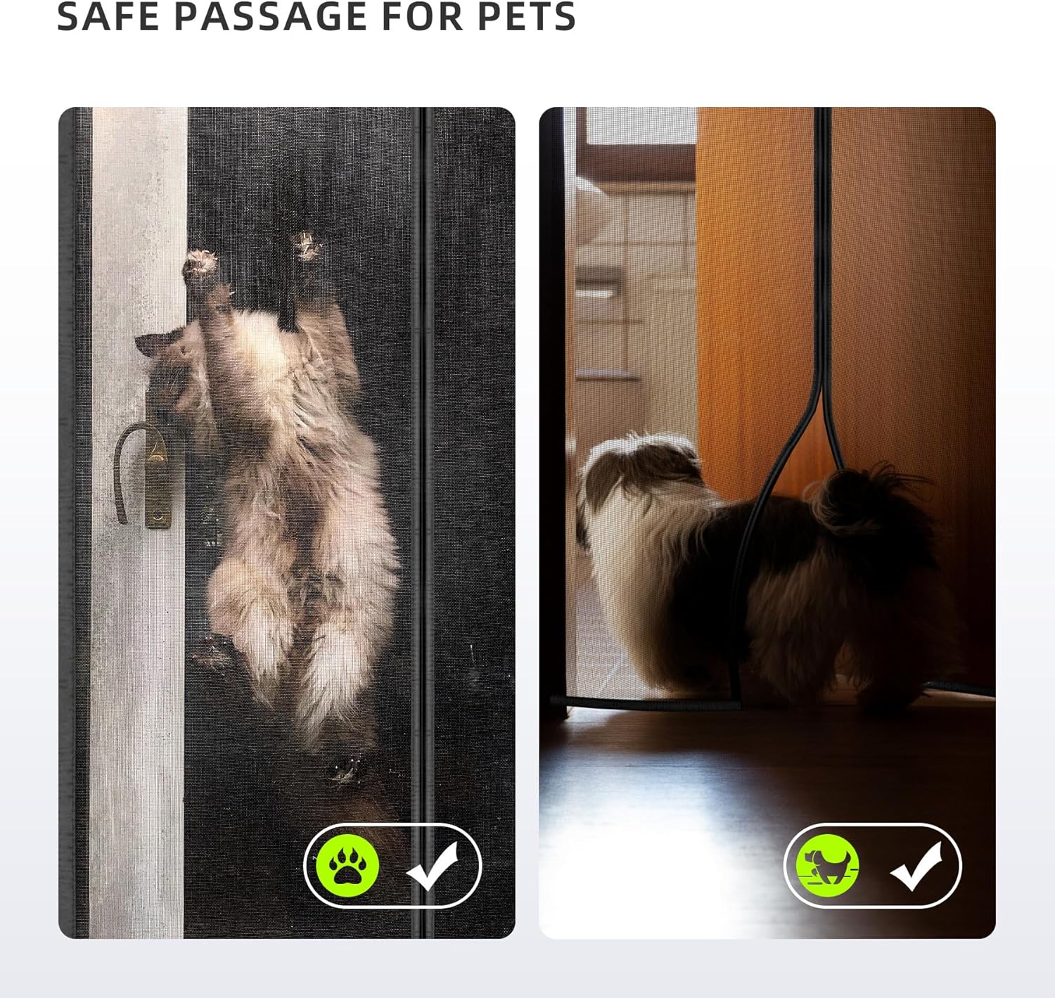 Thumbnail 2 de EXTSUD Fibreglass Magnetic Screen Door (Anti-mosquito mesh curtain) 90x200 cm, Black