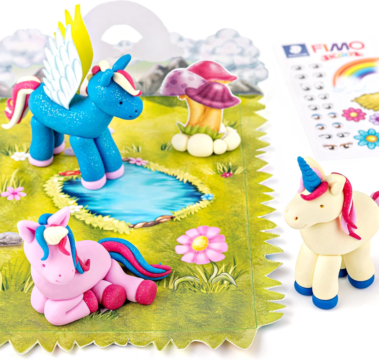 Thumbnail 3 de STAEDTLER 8034 19 LZ03 FIMO Kids Form&Play Ensemble Licorne – Pâte polymère pour enfants (lot de 4 blocs, autocollants, outils et décor d’arrière-plan)