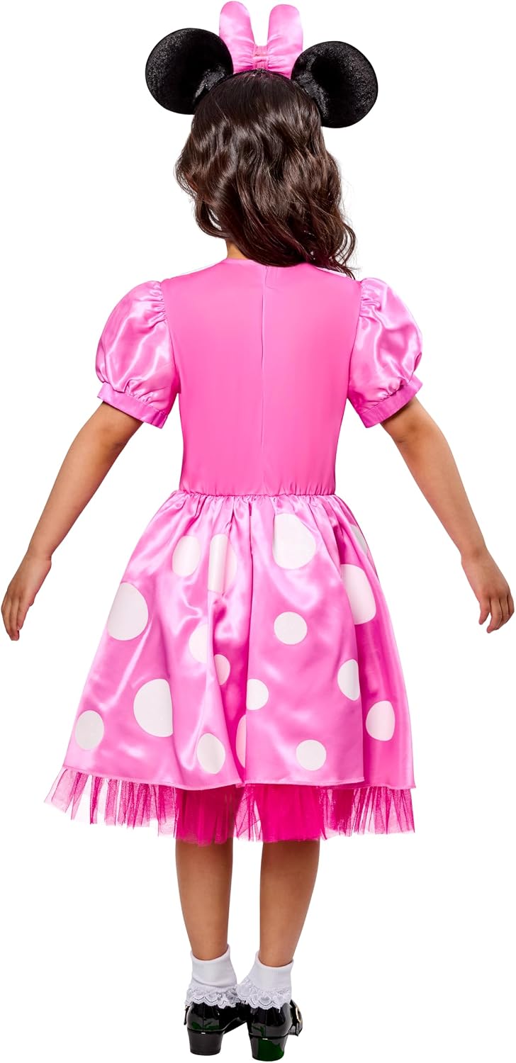 Detalle 2 de Party City AM0072 Minnie Mouse Costume Dress for Kids with Sequin Bodice