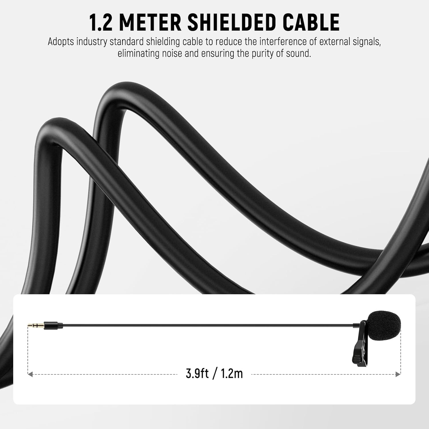 Detalle de NEEWER 2er Pack kabelgebundene Lavalier-Mikrofone – omnidirektional, kompatibel mit DJI/Mic Sendern und Rode GO II