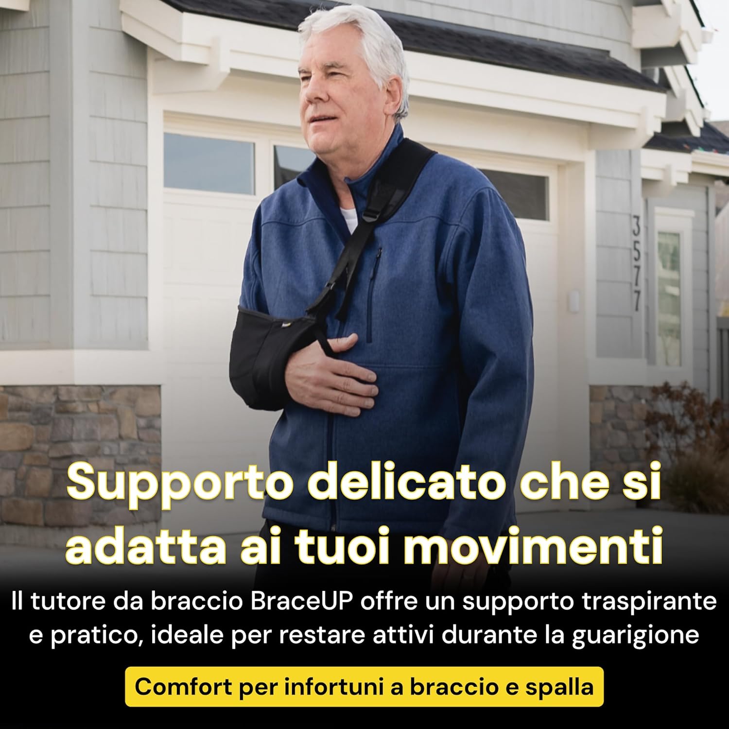 Thumbnail 6 de BraceUP Tutore Braccio per spalla e braccio destro/sinistro con fascia regolabile e supporto per pollice