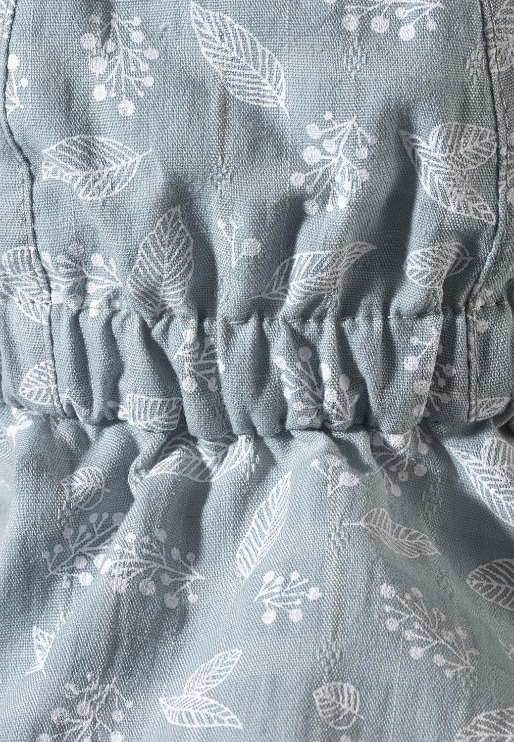 Detalle 2 de Sterntaler Sonnenhut Blätter mit Nackenschutz – Baumwollstoff mit Bindeband, UV30
