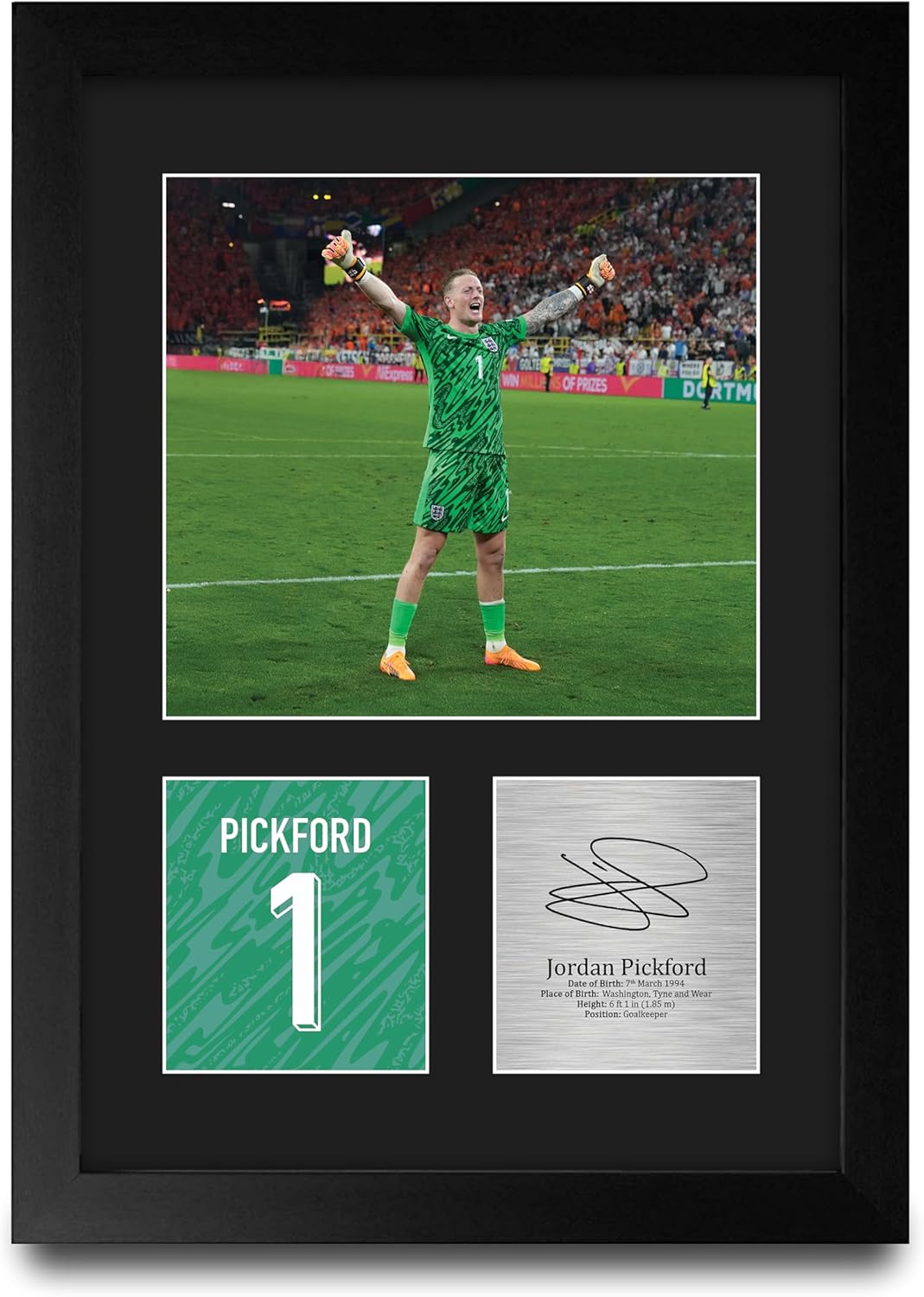 Thumbnail 5 de HWC Trading Jordan Pickford England Gifts Printed Signed Autograph Picture – A4 Portrait