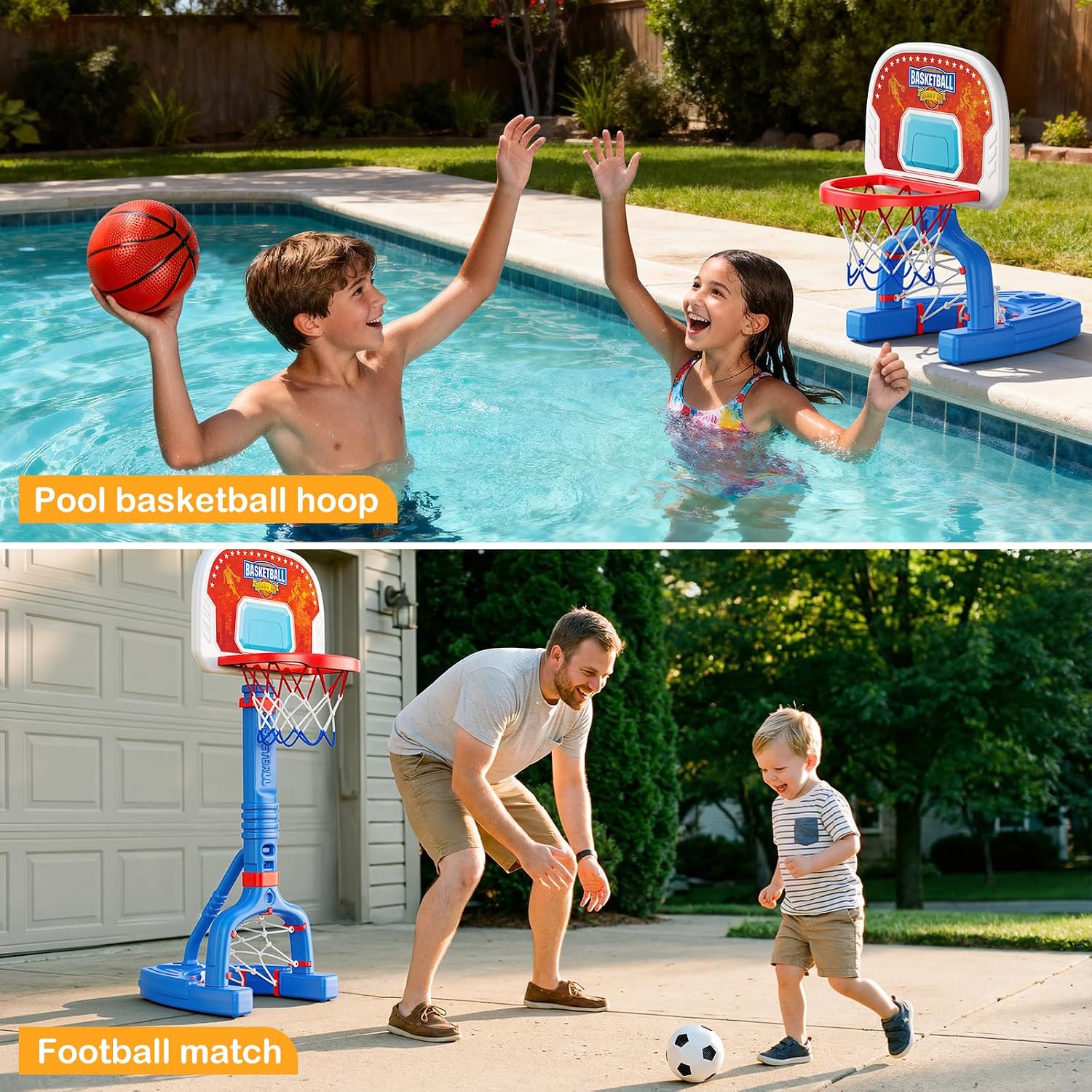 Thumbnail 5 de FLMAQE Toddler Basketball Hoop 53.15 in
