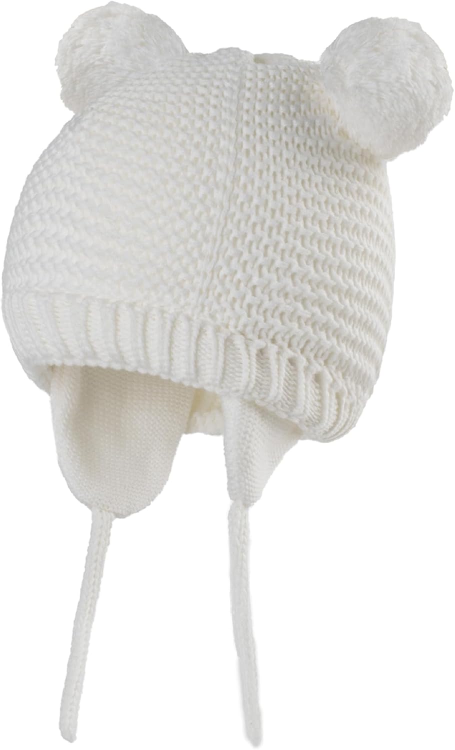 Detalle de Exemaba Baby Warm Hat with Earflaps, Fleece Lining and Chin Strap – Pom-pom Winter Beanie for Toddlers