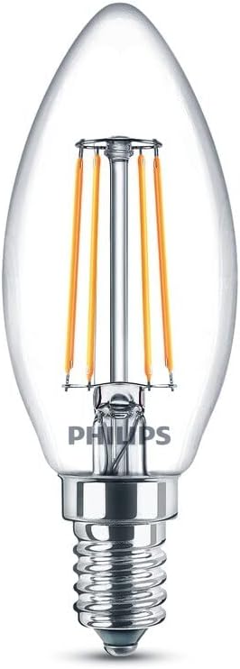 Thumbnail 1 de Philips LED Lampadina Oliva filamento 6 pz – E14, 40W, Luce Bianca Calda, non dimmerabile