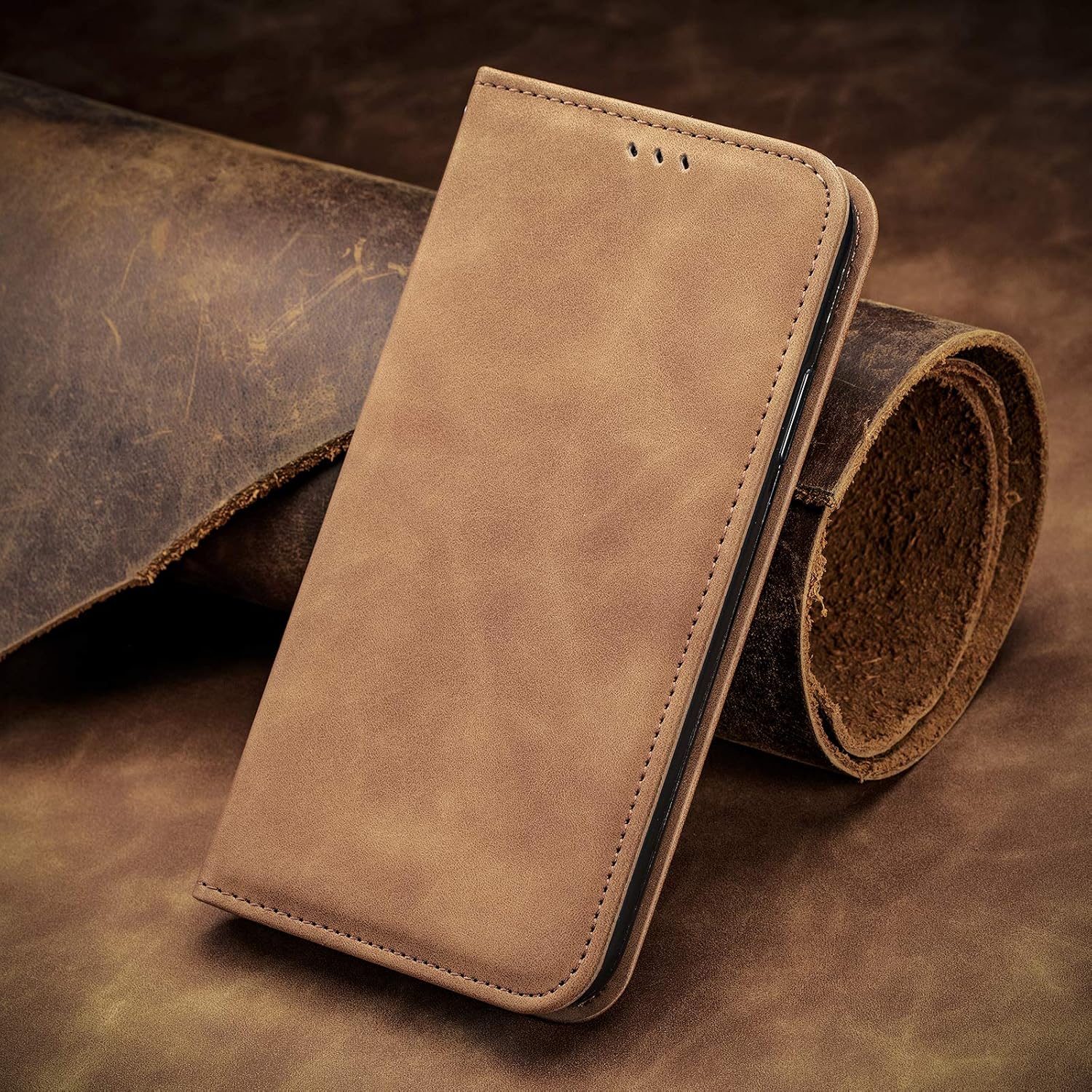 Detalle de Cracedily Klapphülle für Honor 90 – Flip Case mit Kartenfach, Magnetverschluss und Standfunktion