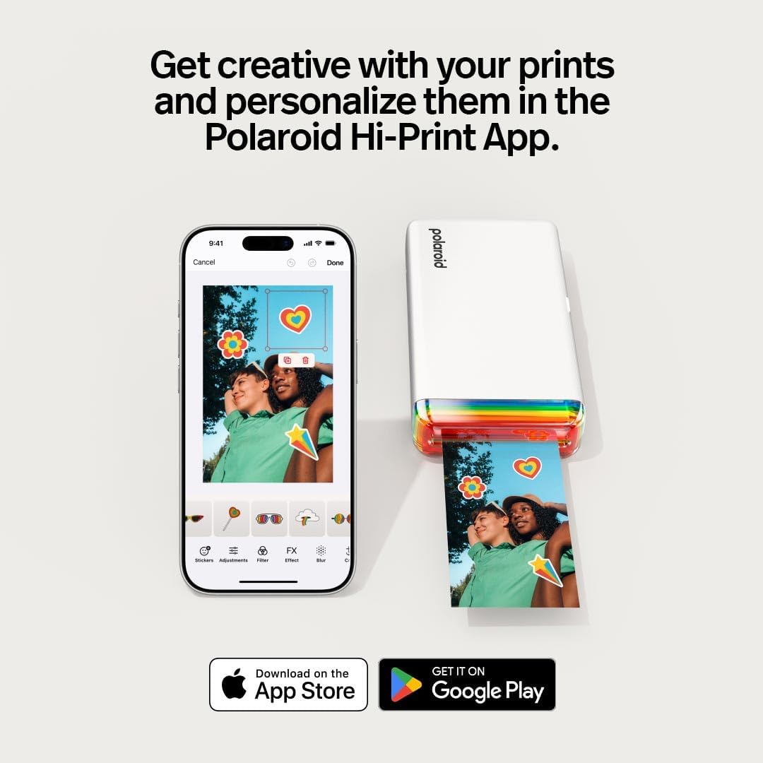 Thumbnail 4 de Polaroid Hi-Print 2. Generation Bluetooth-Drucker für 2x3 Pocket-Fotos (Dye-Sub) – Weiß