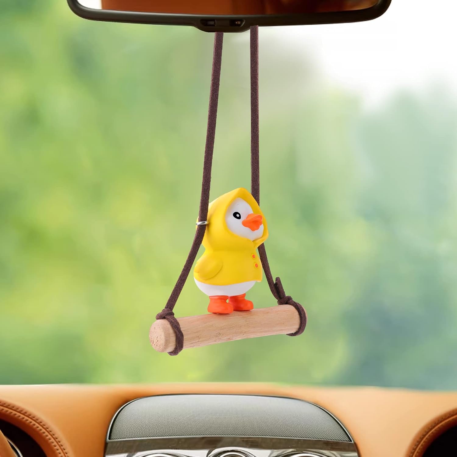 Detalle de OOTSR Swinging Duck Car Hanging Ornament (6x5cm) for Rearview Mirror