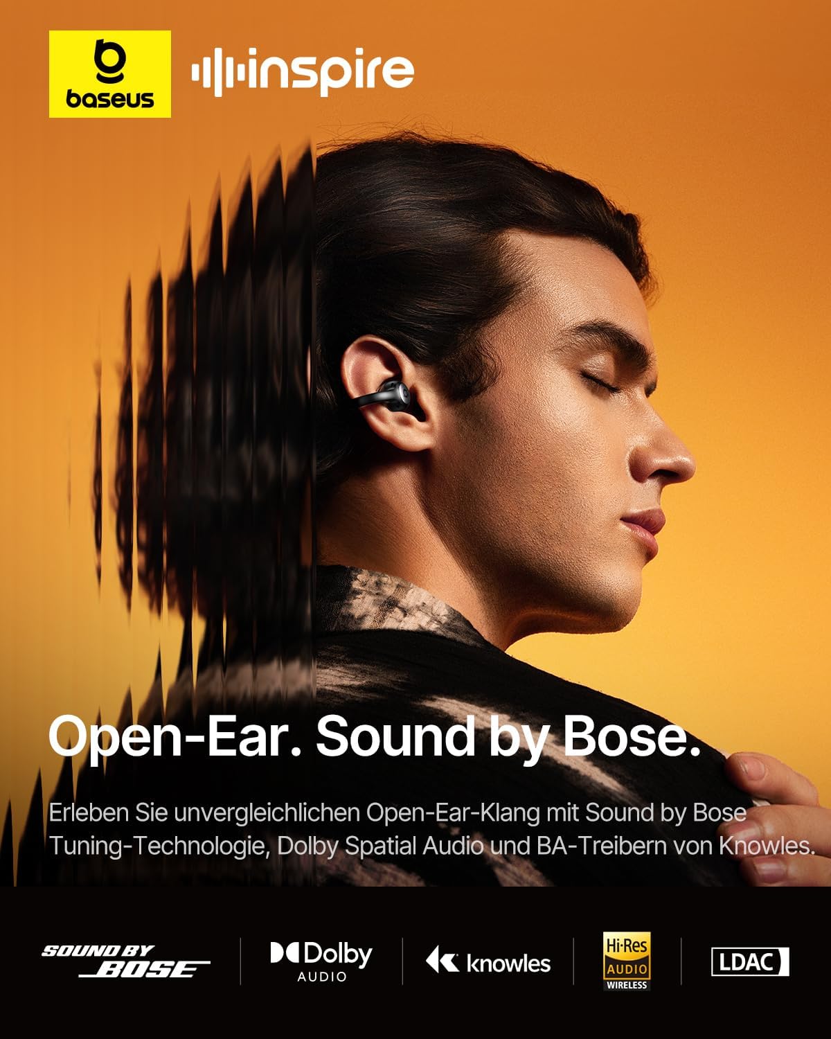 Thumbnail 1 de Baseus Inspire XC1 Open‑ear Kopfhörer 40 Std.