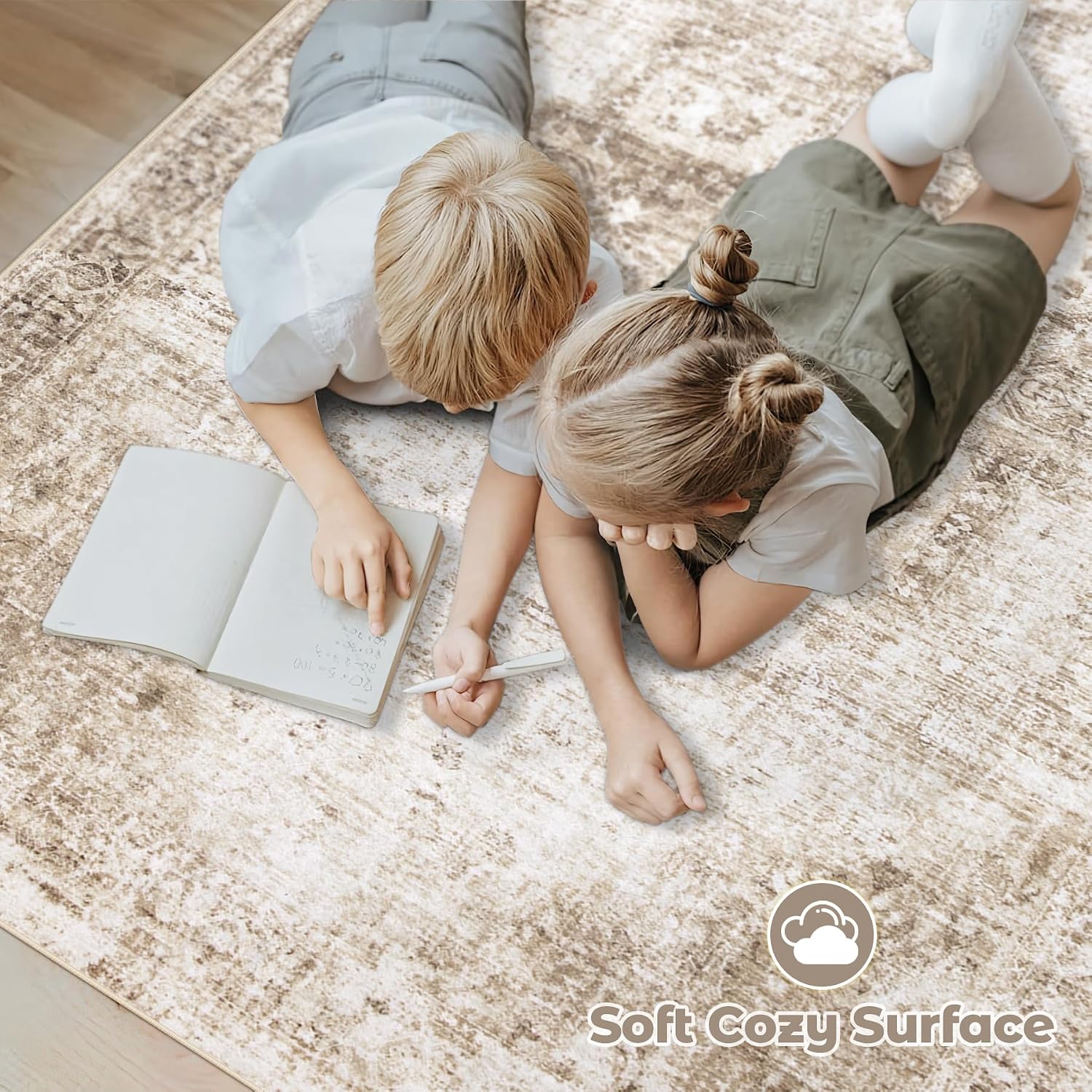 Detalle 2 de Area Rug 6x9 Vintage Boho Medallion Low Pile Rug 🏠