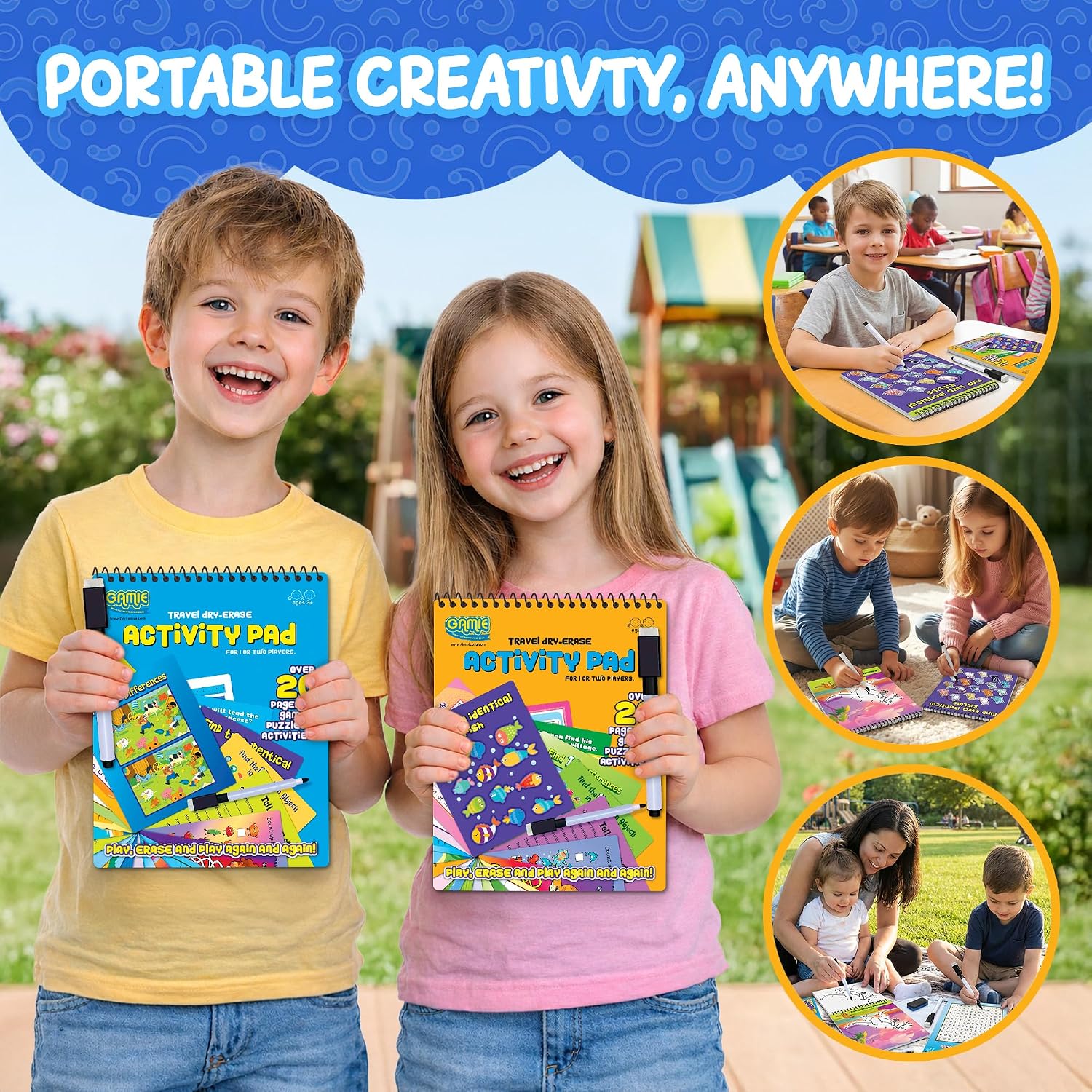 Thumbnail 4 de Reusable Travel Activity Books for Kids 2-Pack