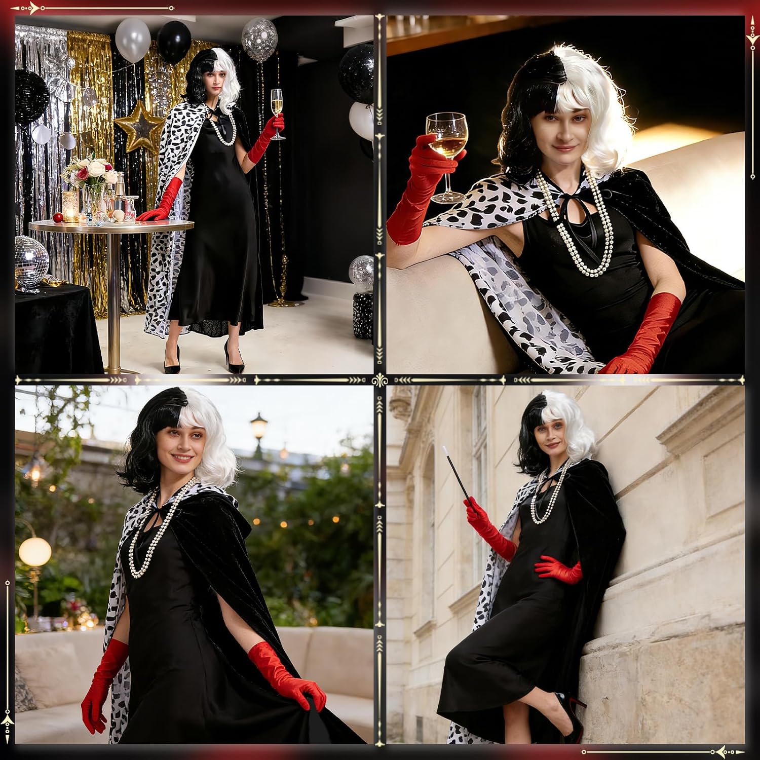 Thumbnail 5 de Beeoecm Cruella Devil Kostüm Damen 160 cm 🎭