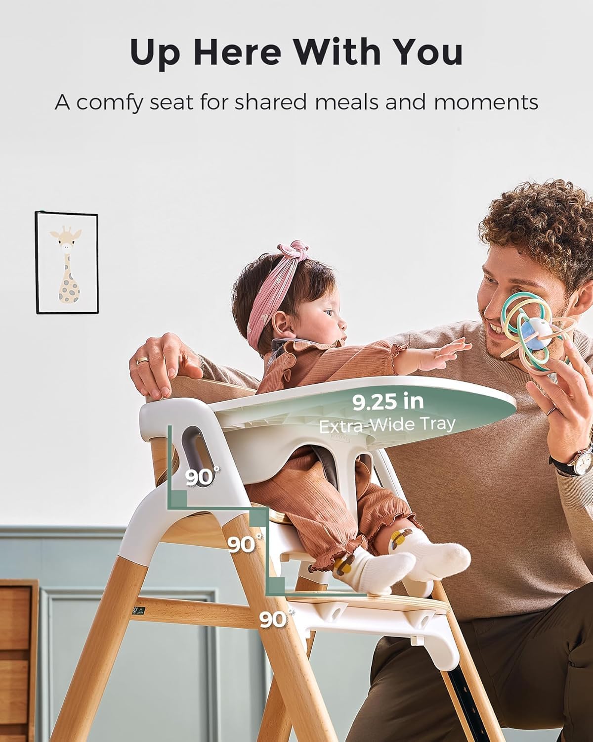 Thumbnail 6 de Momcozy DinerPal Wooden High Chair 140KG