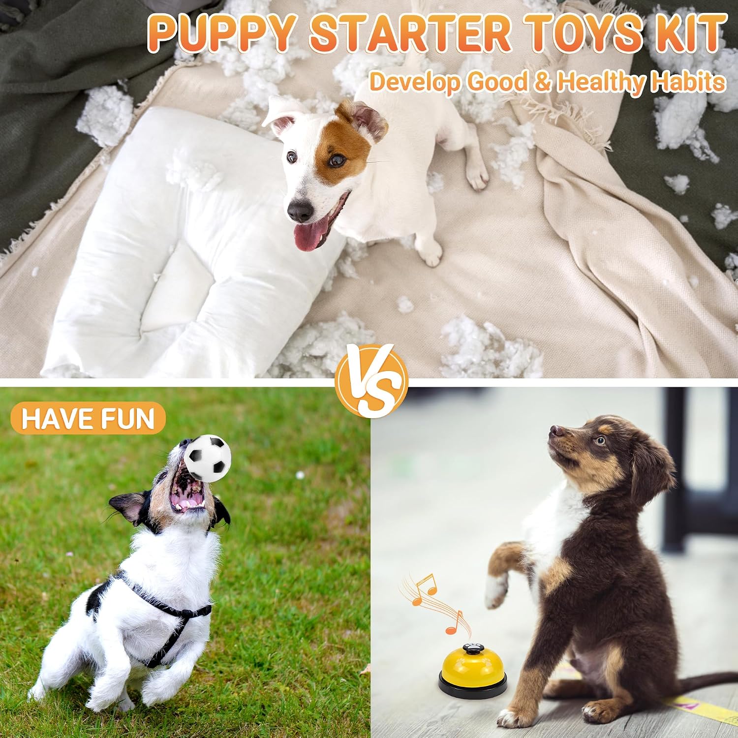 Detalle de LECHONG 21-Pack Puppy Toys Set (Fox style) for 8–12 week small puppies