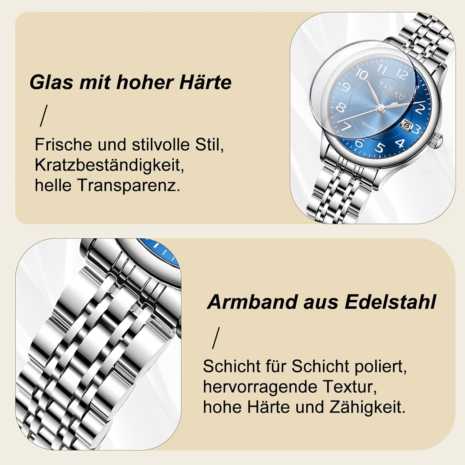 Detalle 1 de Taxau Damenuhr mit arabischen Ziffern