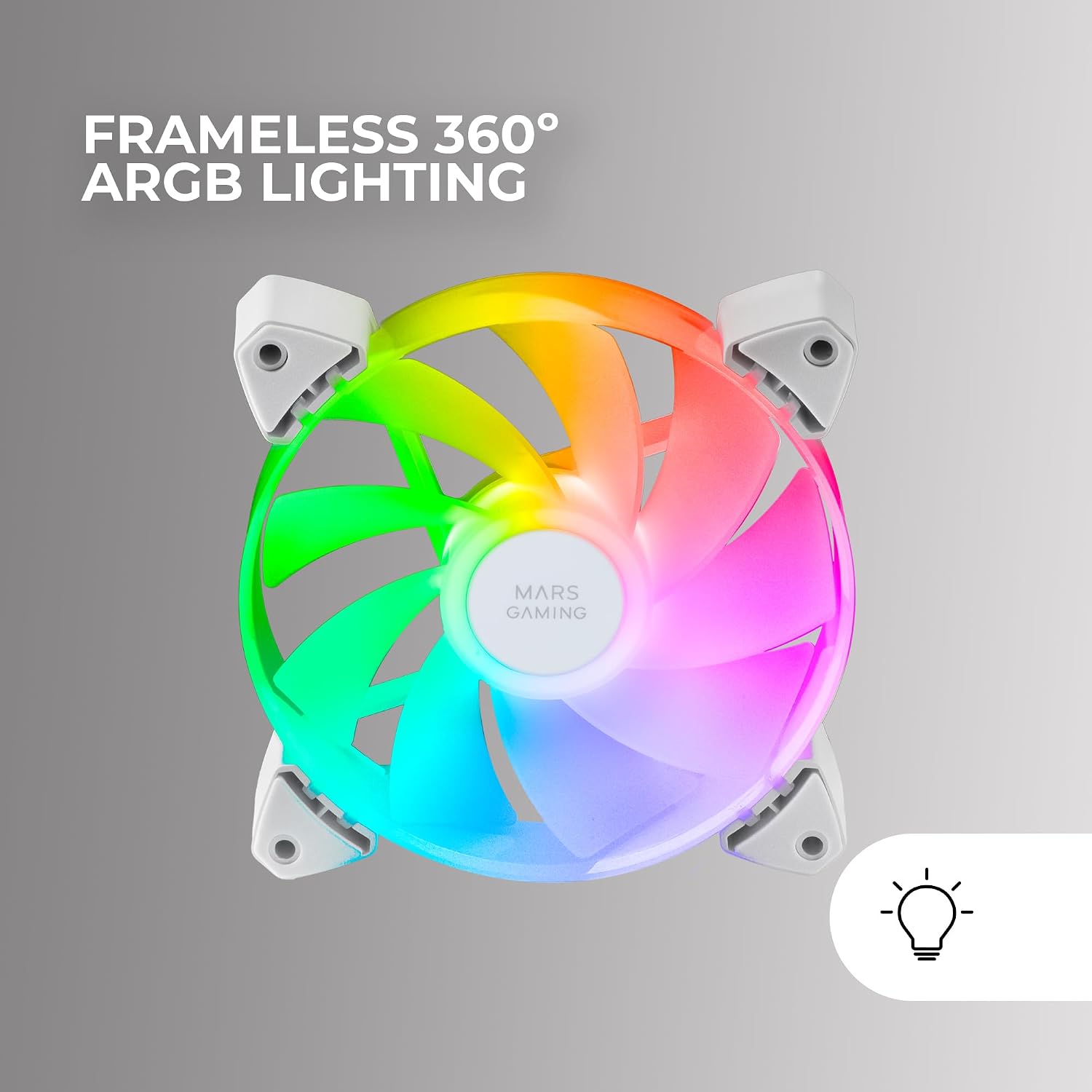 Detalle 2 de Mars Gaming MF-3AR Kit 3 Ventiladores 120mm ARGB RGB