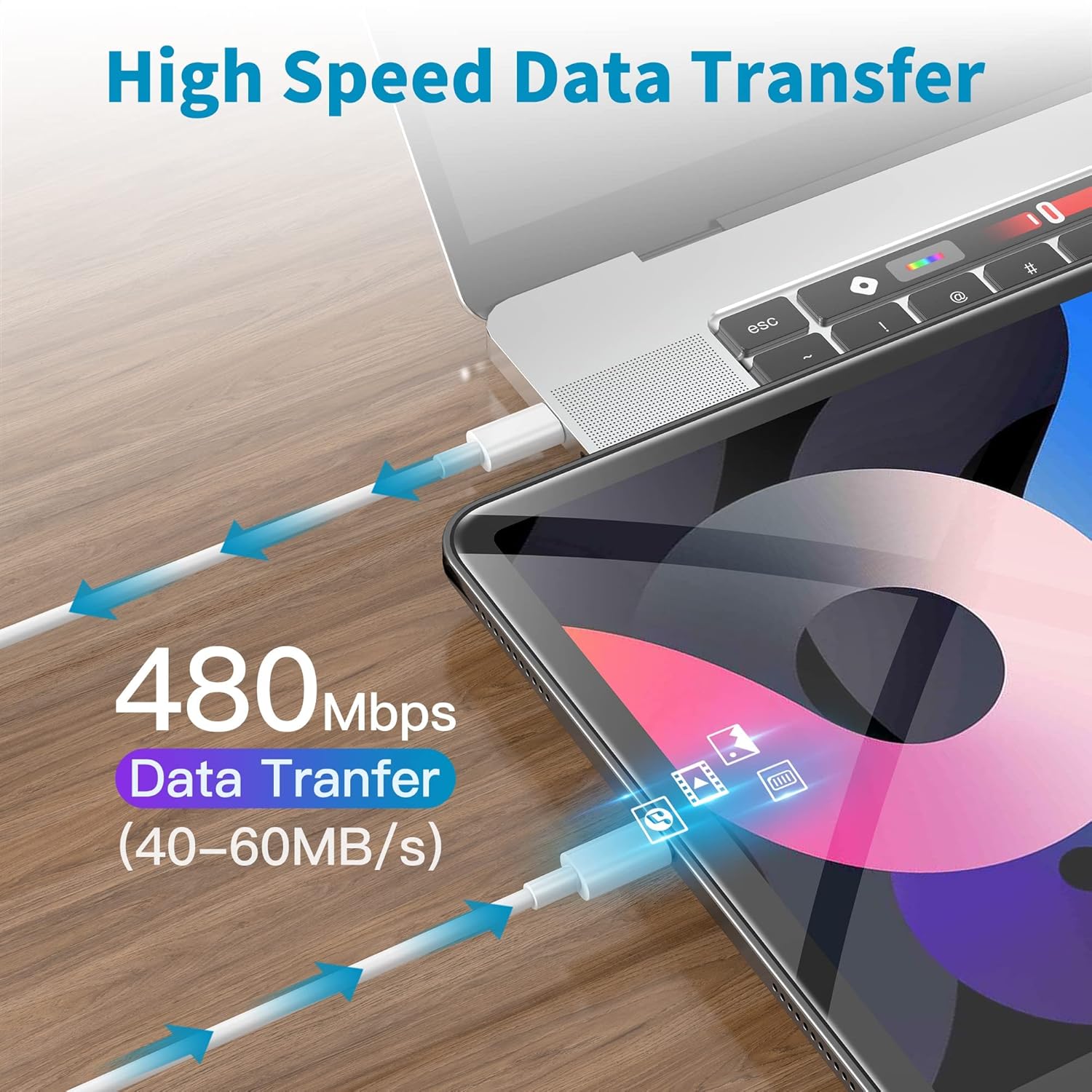 Thumbnail 5 de Apple USB C to USB C 6ft 60W charging cable