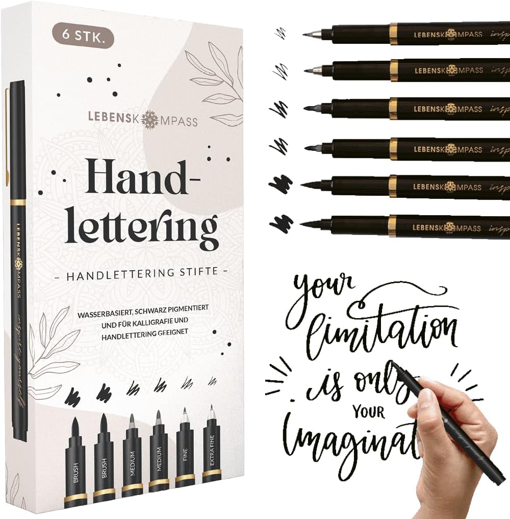 Thumbnail 6 de Lebenskompass® Handlettering Übungsbuch für Anfänger – Achtsame Kalligraphie & Hand Lettering trainieren