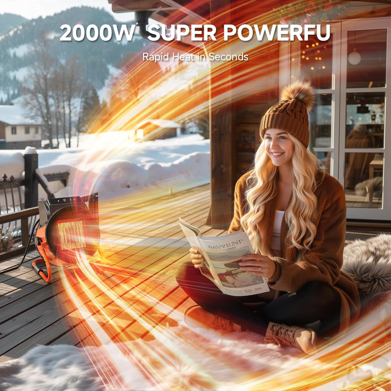 Detalle de AAOBOSI 2000W Portable Electric Heater