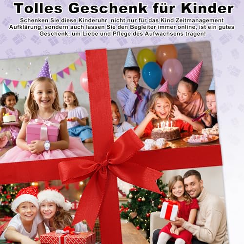 Thumbnail 5 de SOCICO Kinder Analog Uhr – Lila, 50 m Wasserdicht, Großes Zifferblatt, Weiches Band, Für 4–12 Jahre