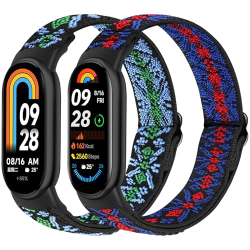 Detalle de BTTNG Correa Elástica de Nylon para Xiaomi Smart Band 8/9/10 – 2 uds.