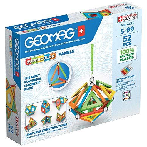 Detalle de Geomag Supercolor Costruzioni Magnetiche per Bambini - Linea Green, 52 Pezzi