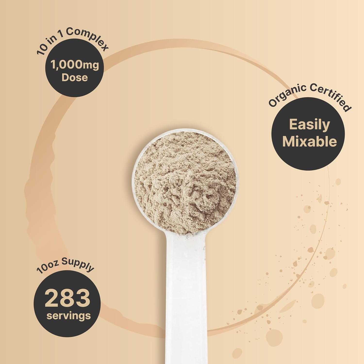 Detalle de NatureBell Mushroom Powder 10 oz