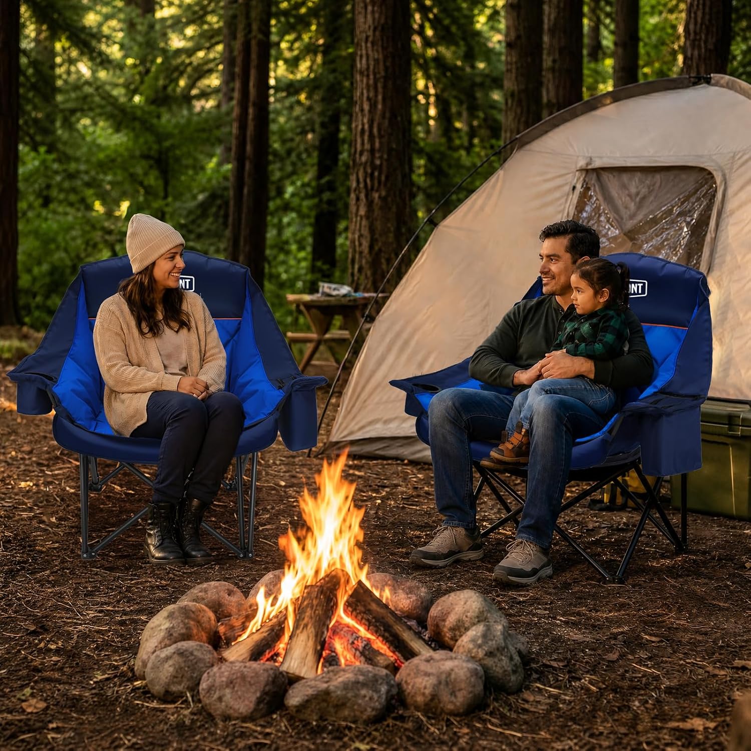 Thumbnail 1 de Overmont Oversized XL Camping Chair for Adults - 2 Pack