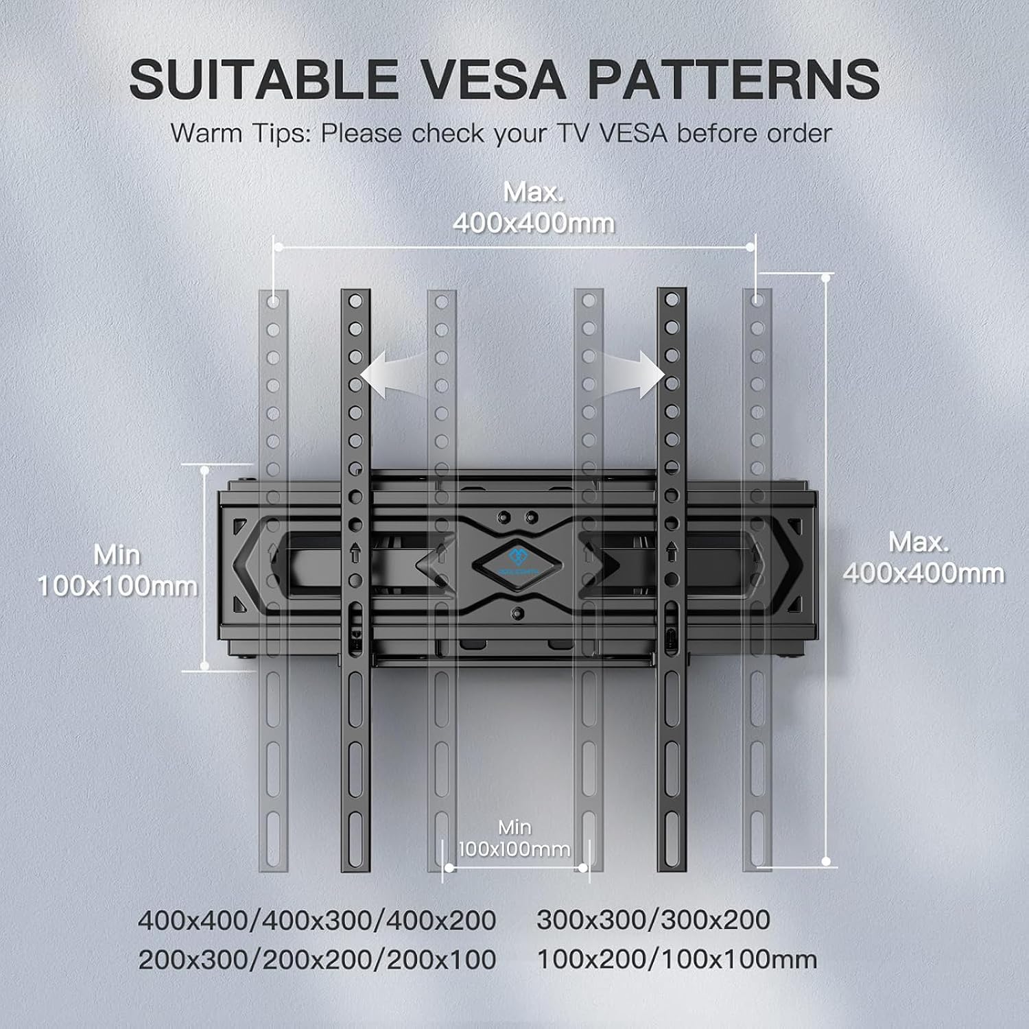 Detalle 2 de PERLESMITH TV Wall Bracket 45kg capacity