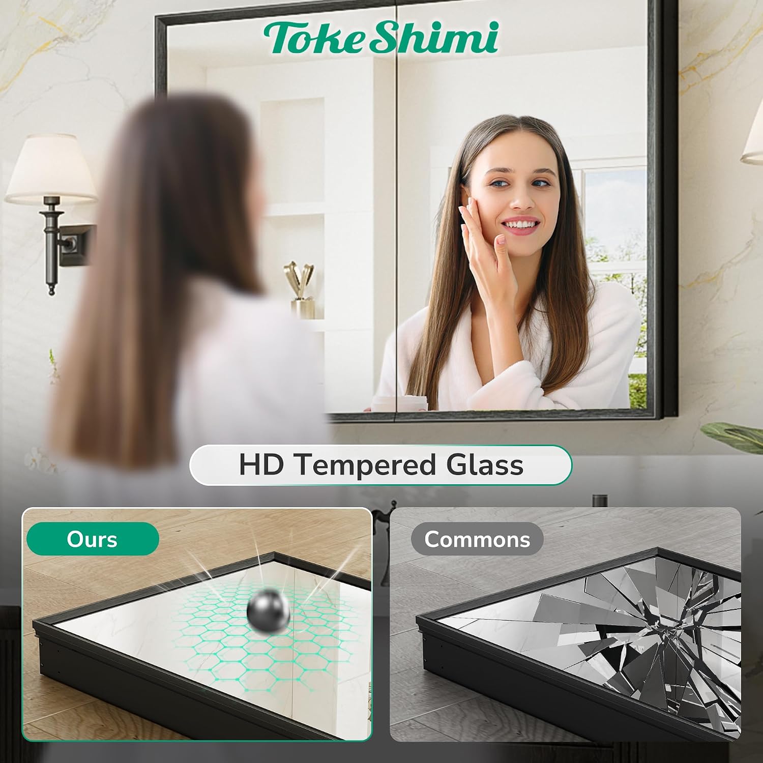 Thumbnail 6 de TokeShimi Medicine Cabinet, 14 x 18 Inch