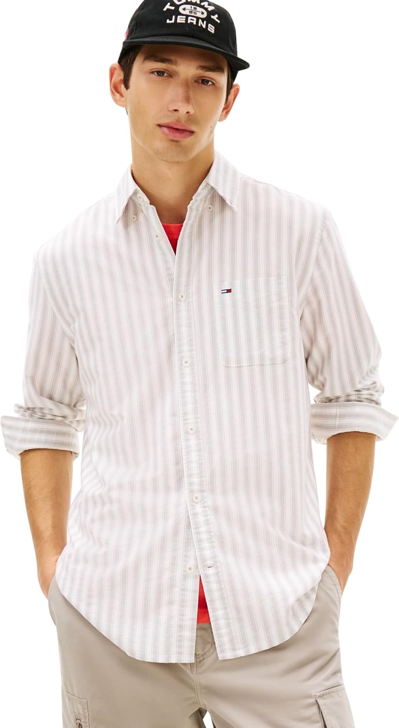 Thumbnail 6 de Tommy Jeans Tjm Reg Stripe Oxford Shirt, camicia a righe in stile Oxford da uomo