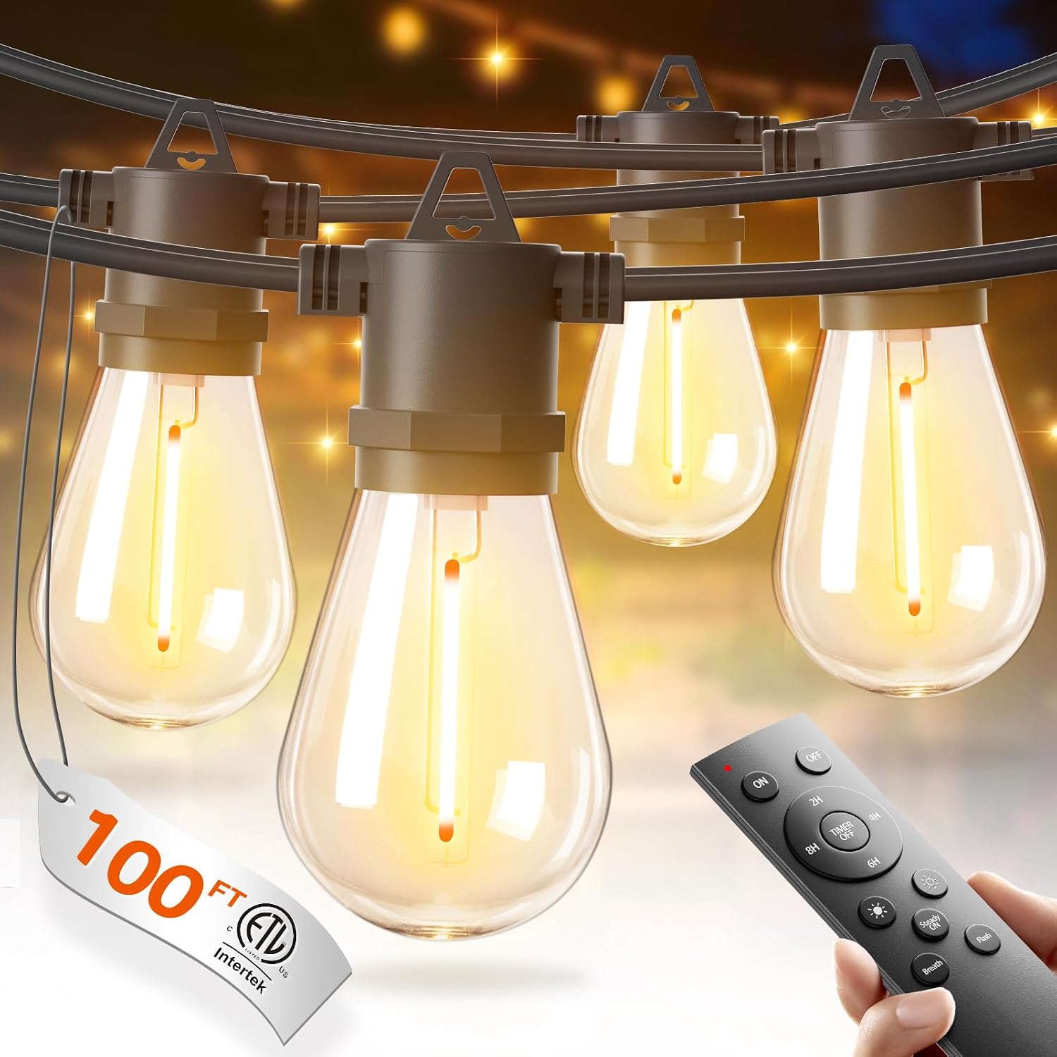 Detalle de addlon Outdoor String Lights 100FT