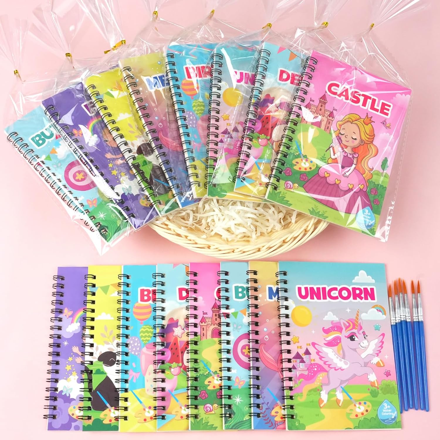 Thumbnail 5 de LIKYMO Water Colouring Books: Mini Colouring Books for Kids (24 x Girl) – Water Painting, Party Bags Fillers for Ages 4–9